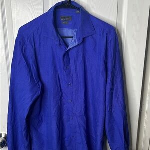 Men's Blue Button-Up Jacket